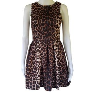 topshop animal print skater dress